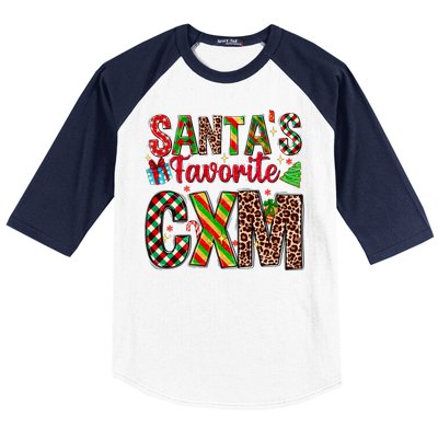 SantaS Favorite Cxm Nurse Buffalo Plaid Christmas Funny Gift Cute Gift Baseball Sleeve Shirt