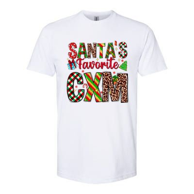 SantaS Favorite Cxm Nurse Buffalo Plaid Christmas Funny Gift Cute Gift Softstyle CVC T-Shirt