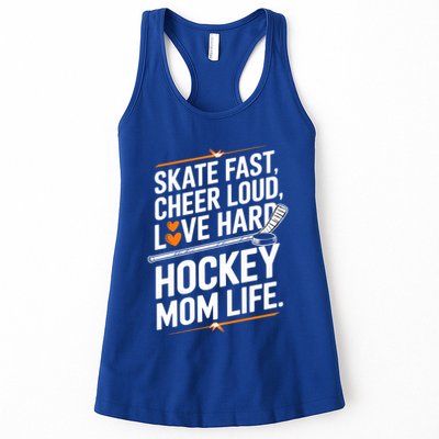 Skate Fast Cheer Loud Love Hard Hockey Mom Life Gift Womens Tank Top