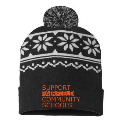 Support Fairfield Community Schools USA-Made Snowflake Beanie