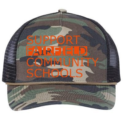 Support Fairfield Community Schools Retro Rope Trucker Hat Cap