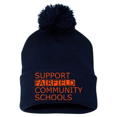 Support Fairfield Community Schools Pom Pom 12in Knit Beanie