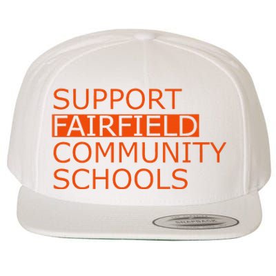 Support Fairfield Community Schools Wool Snapback Cap