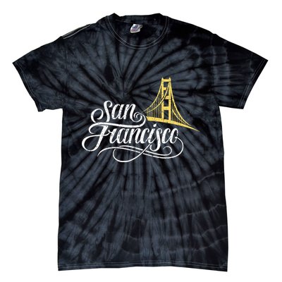 San Francisco California Golden Gate Bridge Vintage Tie-Dye T-Shirt