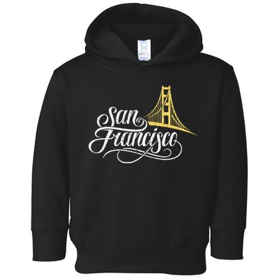 San Francisco California Golden Gate Bridge Vintage Toddler Hoodie