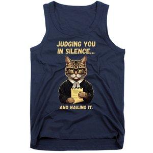 Sarcastic Funny Cat Judging You In Silence And Nailing It Tank Top