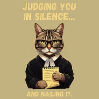 Sarcastic Funny Cat Judging You In Silence And Nailing It Button