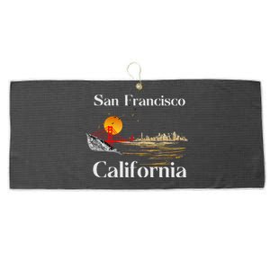 San Francisco California Cityscape Large Microfiber Waffle Golf Towel