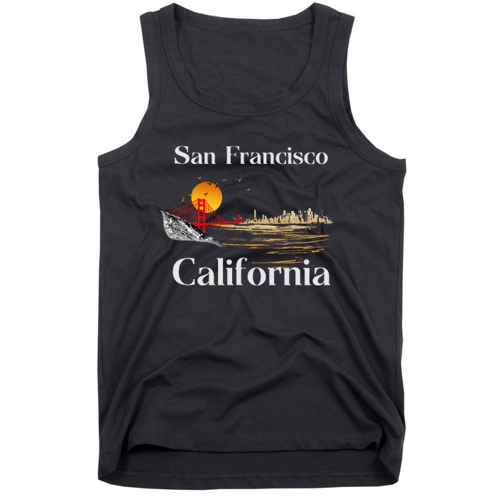 San Francisco California Cityscape Tank Top