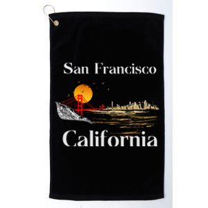 San Francisco California Cityscape Platinum Collection Golf Towel