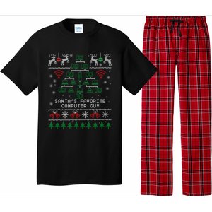 SantaS Favorite Computer Guy Tech Support Ugly Christmas Gift Pajama Set