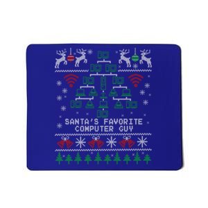 SantaS Favorite Computer Guy Tech Support Ugly Christmas Gift Mousepad