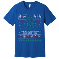 SantaS Favorite Computer Guy Tech Support Ugly Christmas Gift Premium T-Shirt