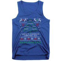 SantaS Favorite Computer Guy Tech Support Ugly Christmas Gift Tank Top