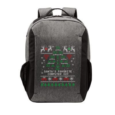 SantaS Favorite Computer Guy Tech Support Ugly Christmas Gift Vector Backpack