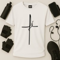 Simple Faith Cross In Portuguese Camiseta Fe Cooling Performance Crew T-Shirt