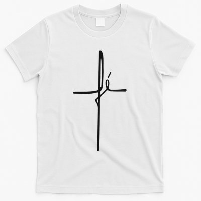Simple Faith Cross In Portuguese Camiseta Fe T-Shirt