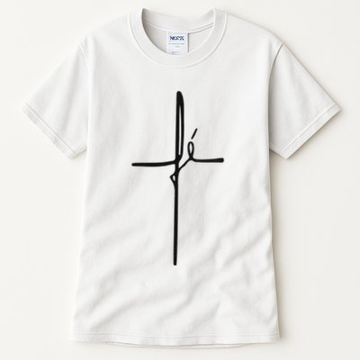 Simple Faith Cross In Portuguese Camiseta Fe Tall T-Shirt