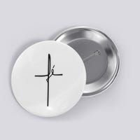 Simple Faith Cross In Portuguese Camiseta Fe Button