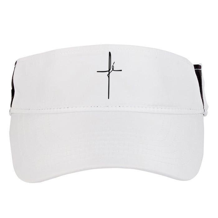 Simple Faith Cross In Portuguese Camiseta Fe Adult Drive Performance Visor