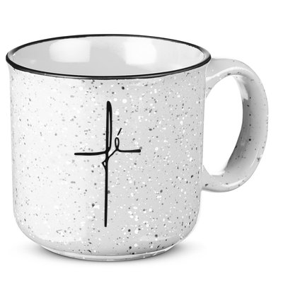 Simple Faith Cross In Portuguese Camiseta Fe 15oz Campfire Ceramic Mug