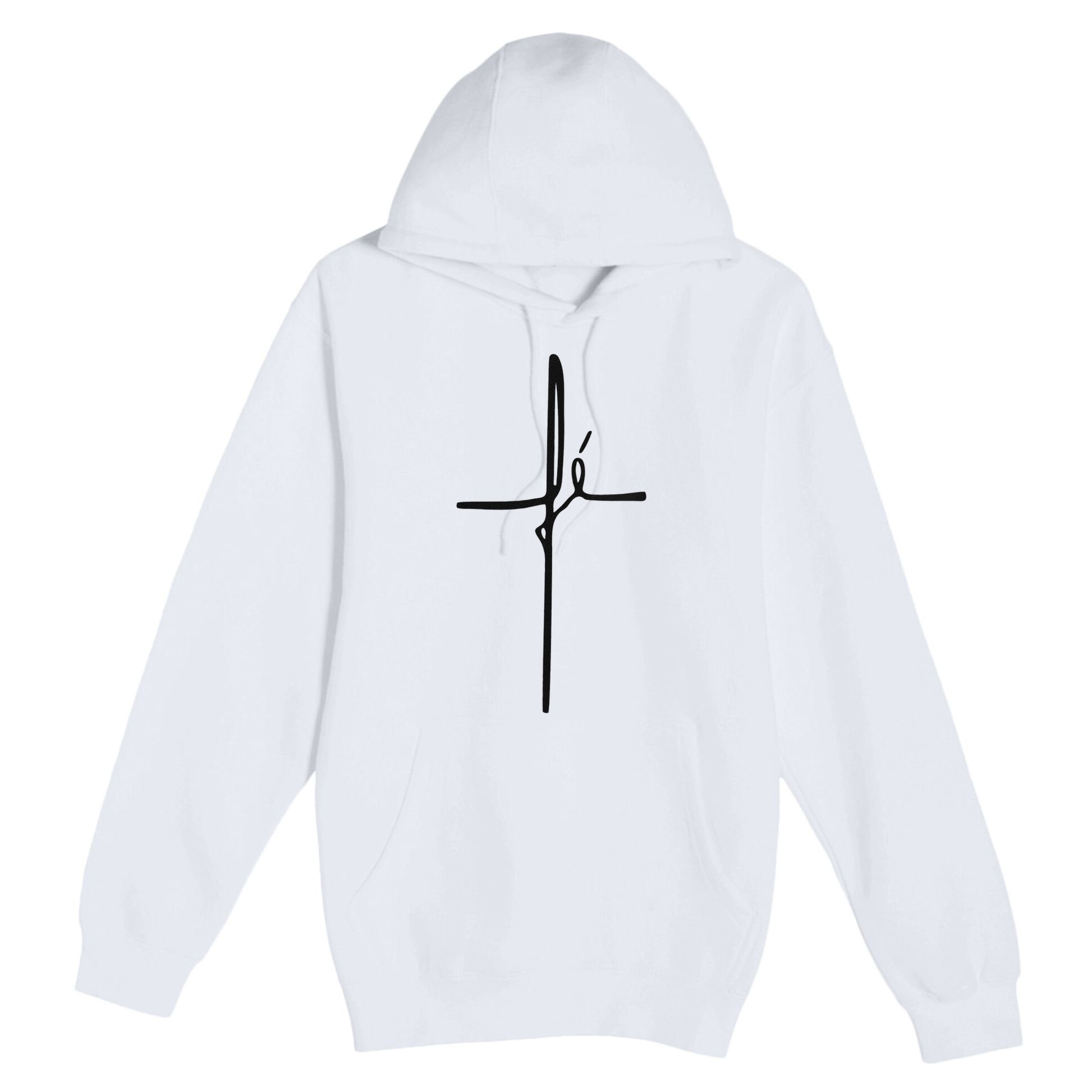 Simple Faith Cross In Portuguese Camiseta Fe Premium Pullover Hoodie