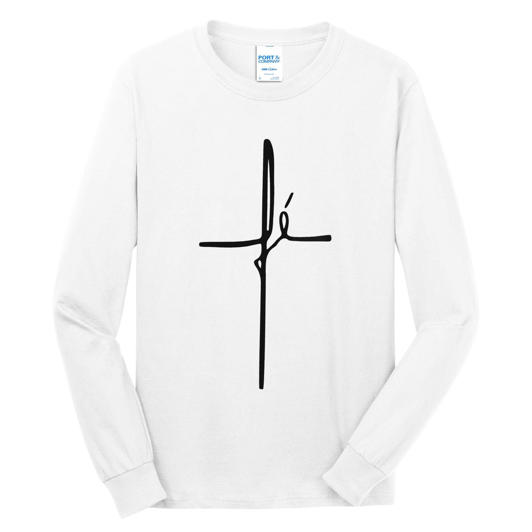 Simple Faith Cross In Portuguese Camiseta Fe Tall Long Sleeve T-Shirt