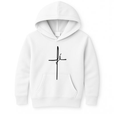 Simple Faith Cross In Portuguese Camiseta Fe Kids Hoodie