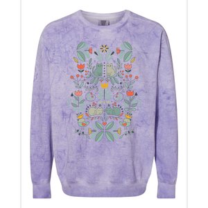 Swedish Folk Cats Colorblast Crewneck Sweatshirt