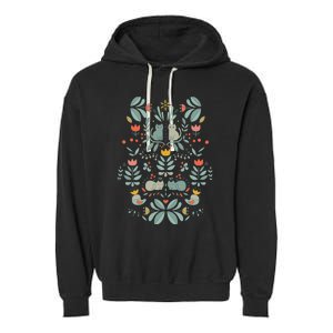 Swedish Folk Cats Garment-Dyed Fleece Hoodie