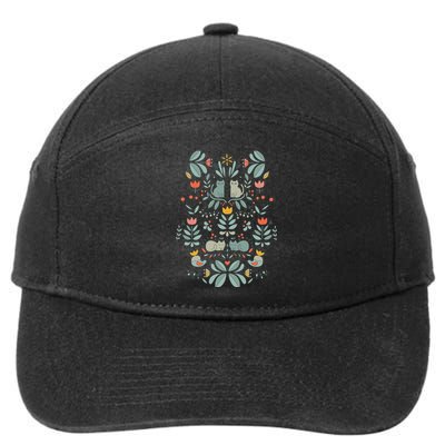 Swedish Folk Cats 7-Panel Snapback Hat