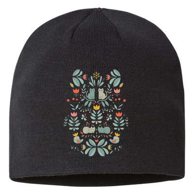 Swedish Folk Cats Sustainable Beanie