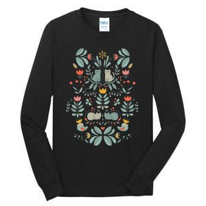 Swedish Folk Cats Tall Long Sleeve T-Shirt