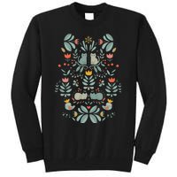 Swedish Folk Cats Tall Sweatshirt