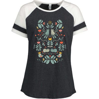 Swedish Folk Cats Enza Ladies Jersey Colorblock Tee