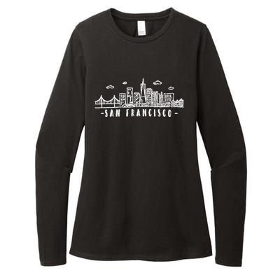 San Francisco California Skyline Womens CVC Long Sleeve Shirt