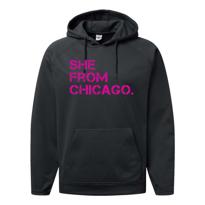 She From Chicago Performance Fleece Hoodie