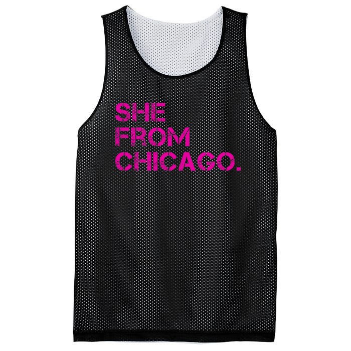 She From Chicago Mesh Reversible Basketball Jersey Tank