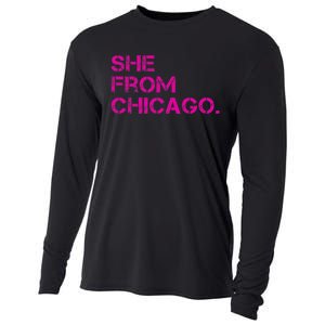 She From Chicago Cooling Performance Long Sleeve Crew