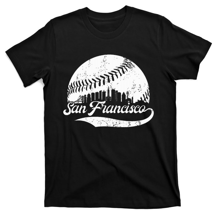 San Francisco California Vintage Skyline Apparel T-Shirt