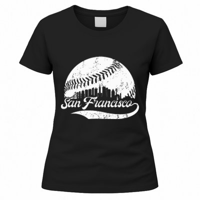 San Francisco California Vintage Skyline Apparel Women's T-Shirt