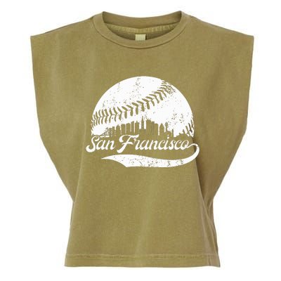 San Francisco California Vintage Skyline Apparel Garment-Dyed Women's Muscle Tee