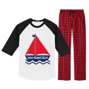 San Francisco California Sailing Boat Souvenir Raglan Sleeve Pajama Set