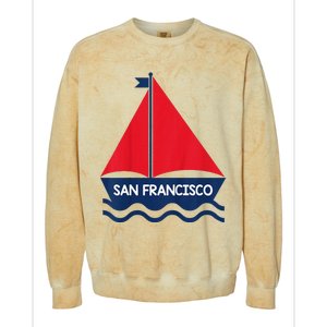 San Francisco California Sailing Boat Souvenir Colorblast Crewneck Sweatshirt