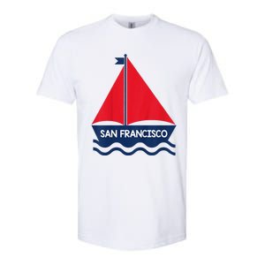 San Francisco California Sailing Boat Souvenir Softstyle CVC T-Shirt