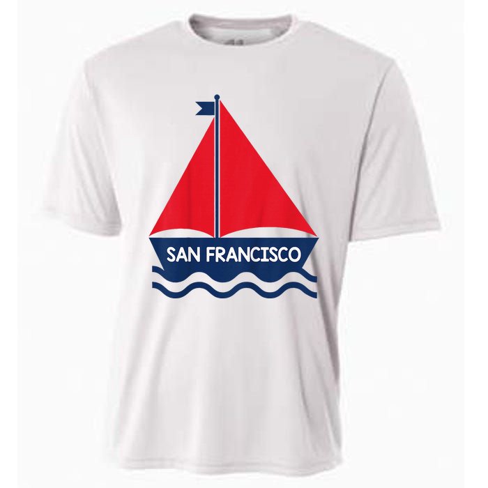 San Francisco California Sailing Boat Souvenir Cooling Performance Crew T-Shirt