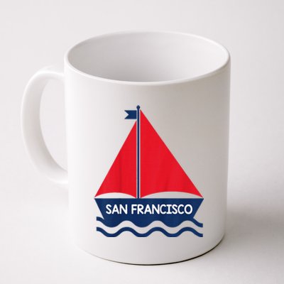 San Francisco California Sailing Boat Souvenir Coffee Mug