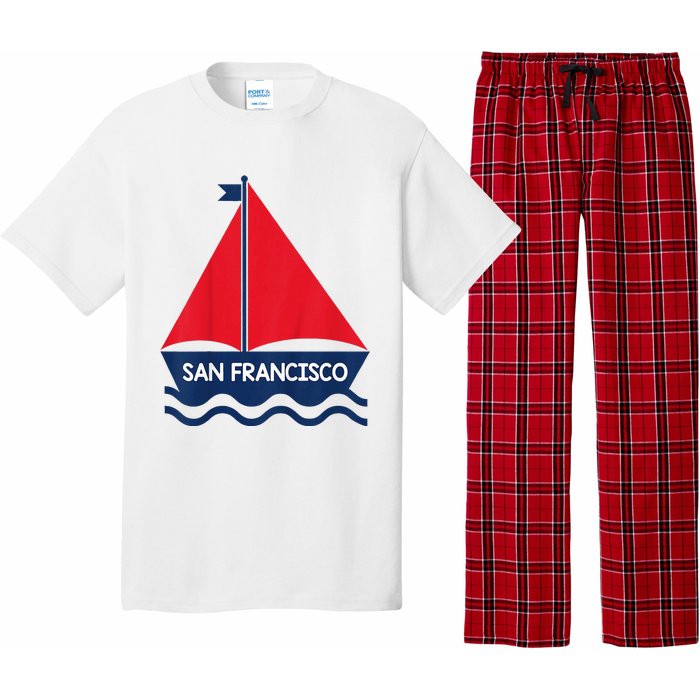 San Francisco California Sailing Boat Souvenir Pajama Set