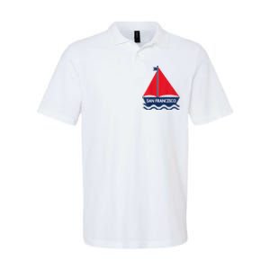 San Francisco California Sailing Boat Souvenir Softstyle Adult Sport Polo