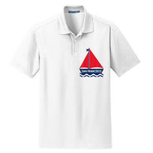 San Francisco California Sailing Boat Souvenir Dry Zone Grid Polo